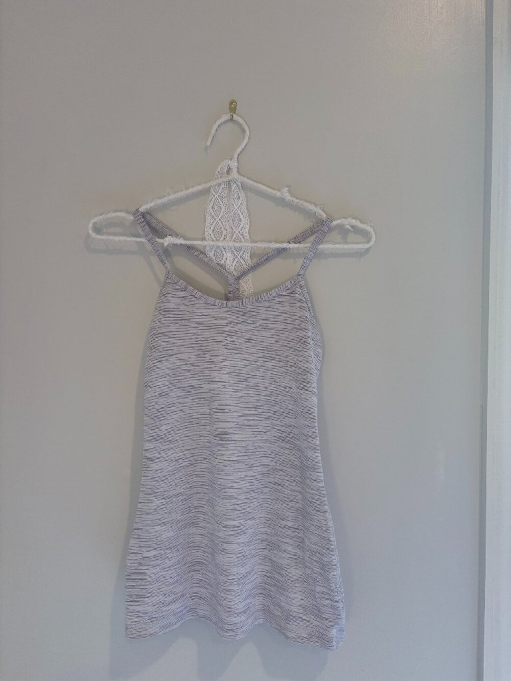 Lululemon Gray Stripe Racerback Tank Size 4